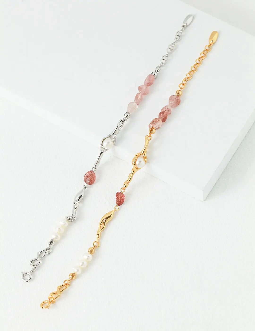 Strawberry Crystal Pearl Bracelet-1