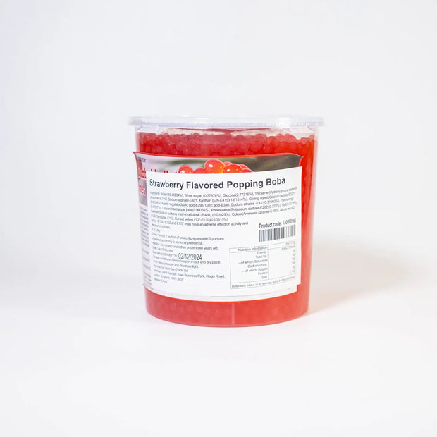 Strawberry Flavoured Popping Boba (Sample)-1