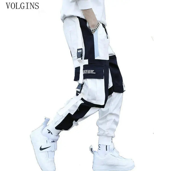Streetwear Men's Multi Pockets Cargo Harem Pants Hip Hop Casual Male Track Pants Joggers Trousers Fashion Harajuku Men Pants - Memoriex 