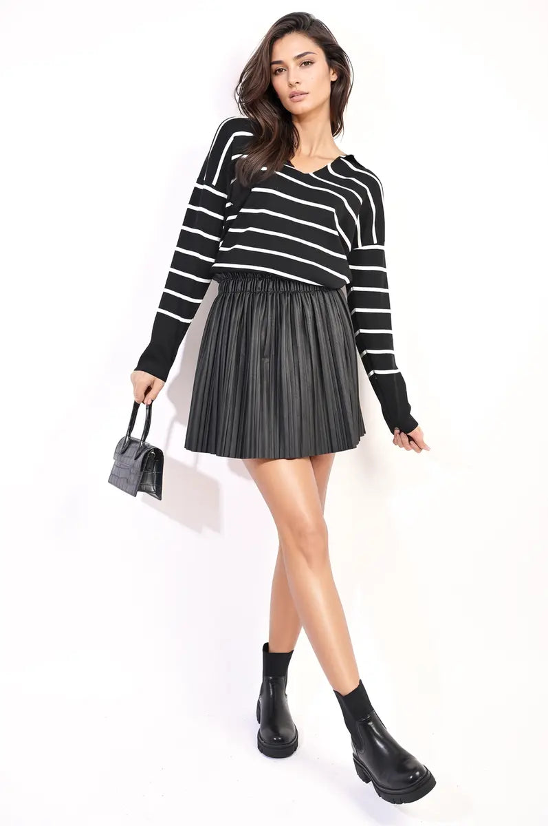 Striped Knitted Jumper-6