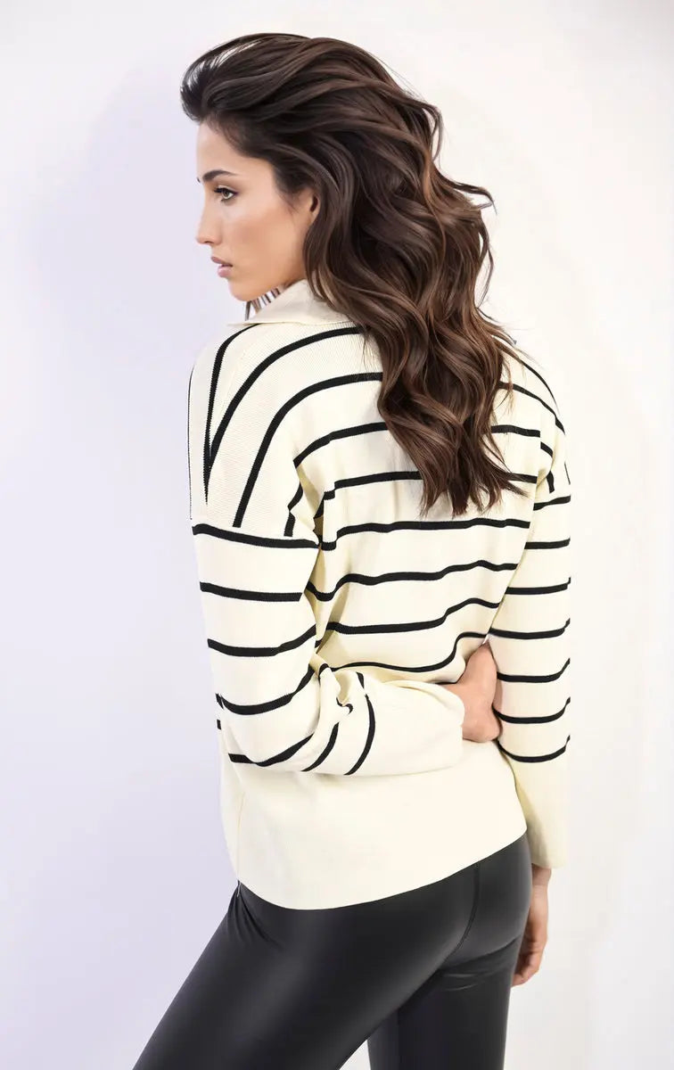 Striped Knitted Jumper-7