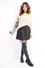 Striped Knitted Long Sleeve Jumper-9