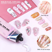 Strong Nail Tips Glue Gel UV for Nails Rhinestones - Nail Glue - Memoriex 