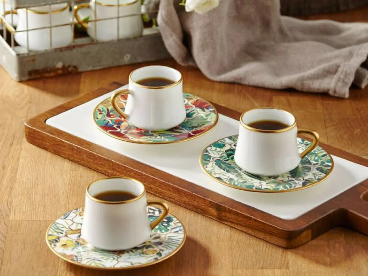 Sufi Coffee Cup and Saucer - Amazon Equator - 90 cc-1