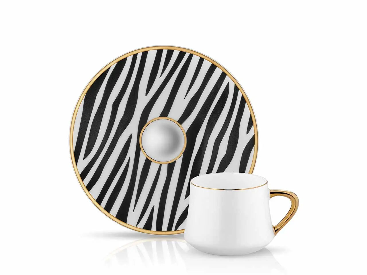 Sufi Coffee Cup and Saucer - Zebra - 90 cc-0