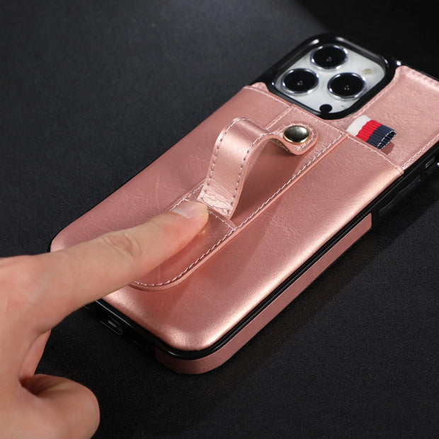 Suitable for IP13PROMAX card insertion phone case Apple 12 bracket phone protection case 11 anti drop case - Memoriex 