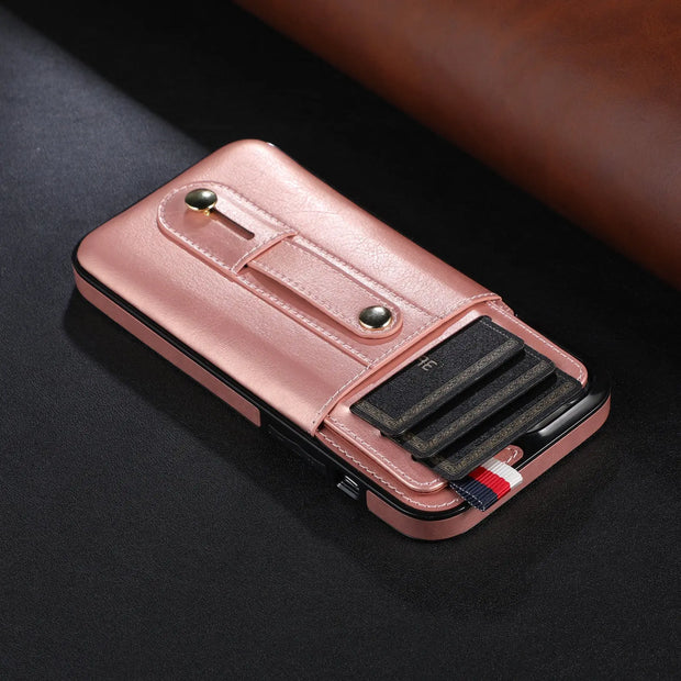 Suitable for IP13PROMAX card insertion phone case Apple 12 bracket phone protection case 11 anti drop case - Memoriex 