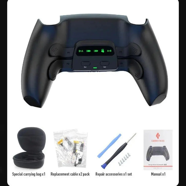 Suitable for PS5 Bluetooth gamepad Elite Four Back Key Programmable Custom Mapping Three Level Continuous Back Key - Memoriex 