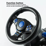 Suitable for Switch/Xbox One/360/PS4/PS2/PS3/PC racing games 7-in-1 steering wheel - Memoriex 