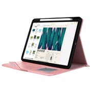 Suitable for iPad Pro 2020 Pen Slot Shoulder Strap Tablet Leather Case Air5 Handle Strap Handheld Flip Stand Protective Case - Memoriex 