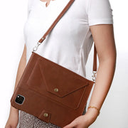 Suitable for iPad Pro 2020 Pen Slot Shoulder Strap Tablet Leather Case Air5 Handle Strap Handheld Flip Stand Protective Case - Memoriex 