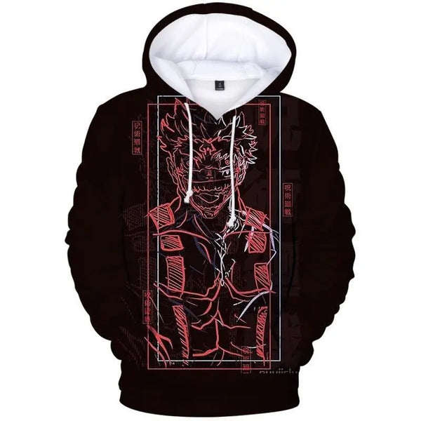 Sukuna Graffiti 3D Style Hoodie-0