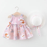 Summer New Girl Baby Vest Skirt Princess Dress 1-4 Years Old Chest Big Bow Flower Skirt - Memoriex 