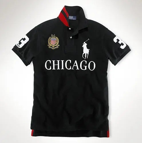 Summer men's polo shirt with a collar embroidered with Malaysian city style casual plus size t-shirt - Memoriex 