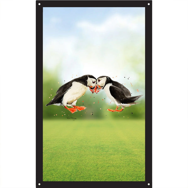 SunCatcher Garden Mirror Puffin Couple by Bree Merryn-0