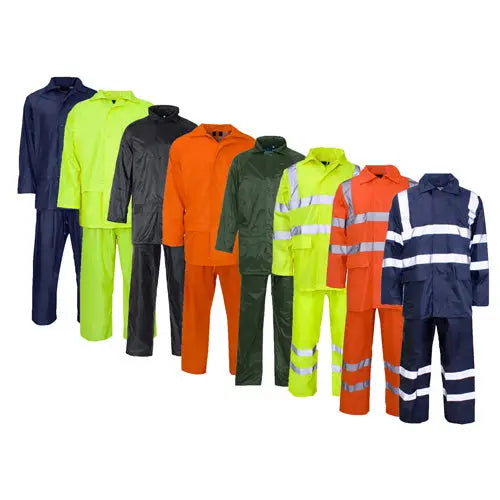 Supertouch Waterproof Plain and Hi Vis Reflective Rainsuits - Memoriex 