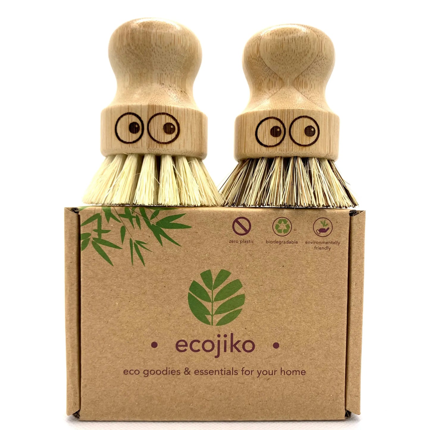 Sustainable Bamboo Cheeky Pot Scrubbers | Natural Wooden Quirky Kitchen Washing Up Cleaning Scrubbing Brushes-3