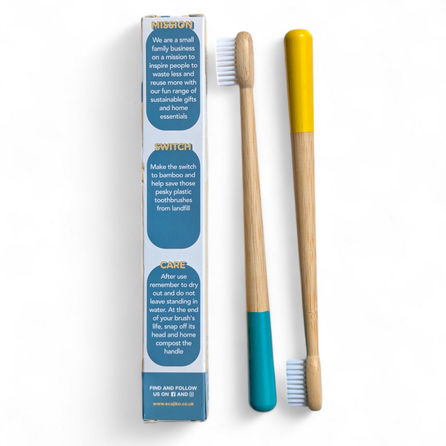 Sustainable Bamboo Toothbrush, Adult Medium Bamboo Toothbrushes (2 pack)-1