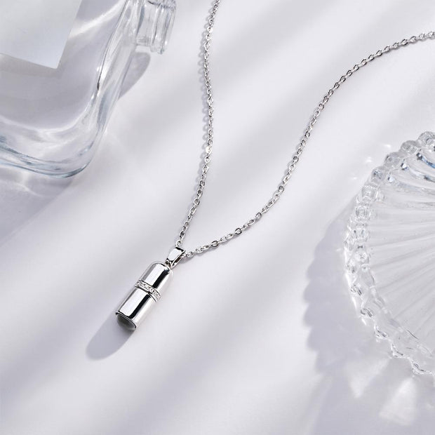 Personalised Photo Projection Necklace | Unique Pill Pendant | Sentimental Gift for Mum - Memoriex