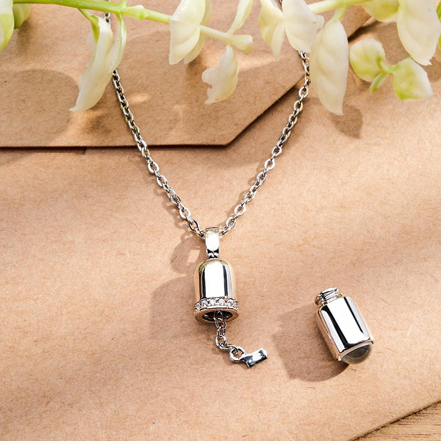 Personalised Photo Projection Necklace | Unique Pill Pendant | Sentimental Gift for Mum - Memoriex