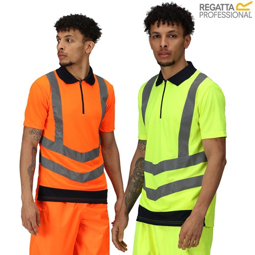 Hi-Vis Pro Two-Tone Wicking Polo Shirt | TRS189 Workwear Top-0