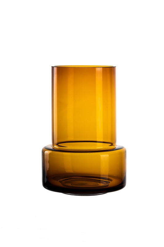 Retro style modern classy design vase, amber color, TYLER12AM-0