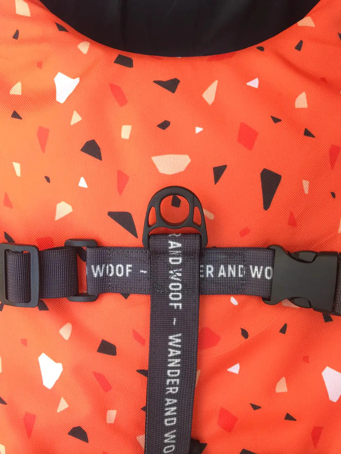 Tangerine Terrazzo Dog Float by Wander and Woof - Memoriex