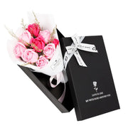 Teacher's Day Gift Eve Valentine's Day Dried Flowers Small Bouquet Of 9 Roses Soap Bouquet Gift Box - Memoriex 