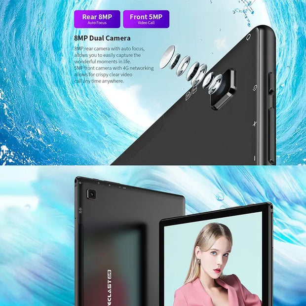 Teclast M40 10.1'' Tablet 1920x1200 4G Network UNISOC T618 Octa Core 6GB RAM 128GB ROM Tablets PC Android 10 Dual Wifi Type-C - Memoriex 