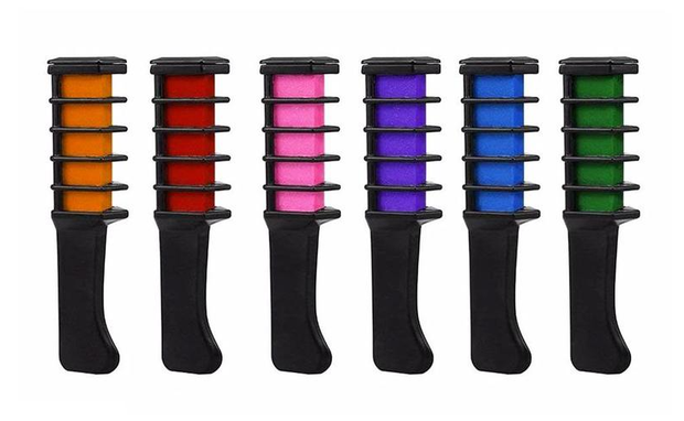 Temporary Mini Disposable Crayons Hair Color Dyeing Mascara Dye Chalk Box With Brush - Memoriex 
