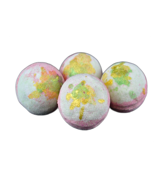Thai Lime and Mango Jumbo Bath Bomb with Apricot Oil - Vegan - SLS Free - Cruelty Free - Plastic Free - Memoriex 