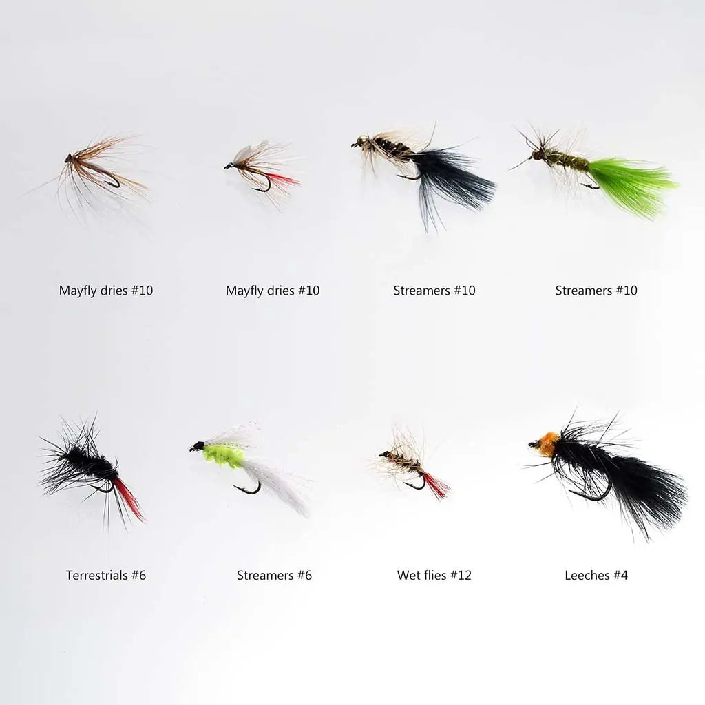 64 Pcs Fly Fishing Assorted Flies Kit with Magnetic Fly Box-2