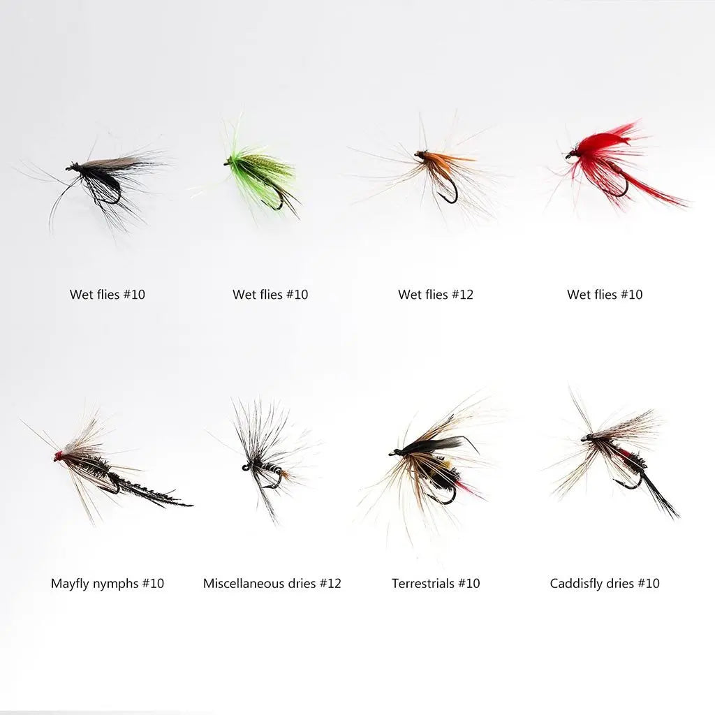 64 Pcs Fly Fishing Assorted Flies Kit with Magnetic Fly Box-3