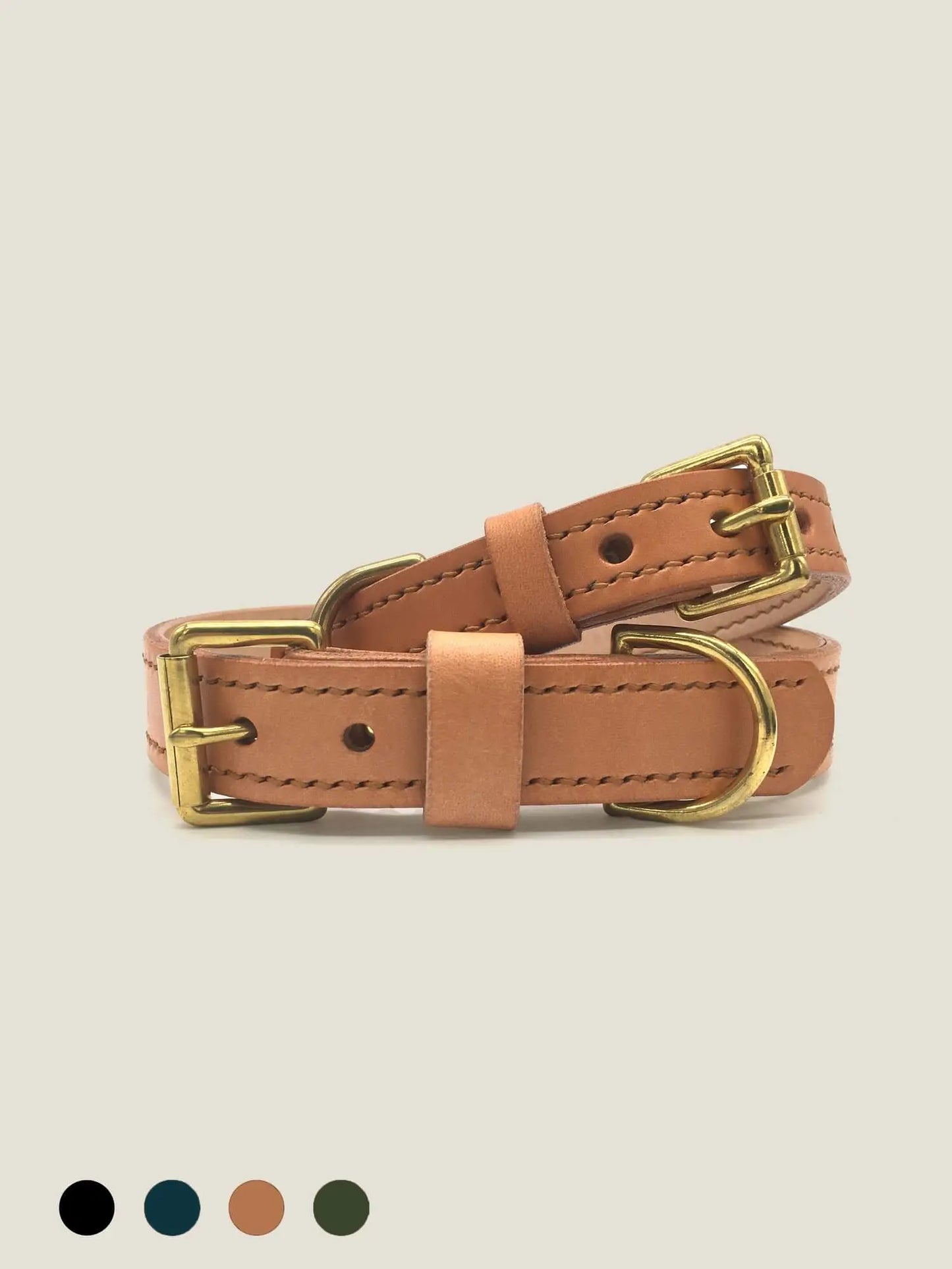 The Classic “Artisan 002” Leather Dog Collar – by Seldom Found - Memoriex