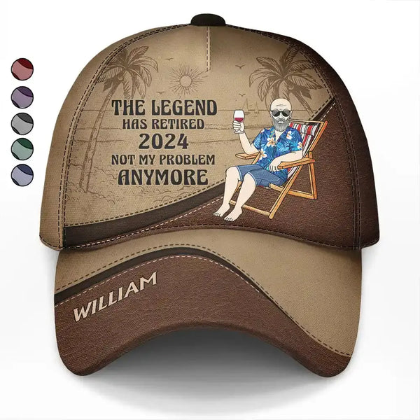 The Legend Has Retired Vintage - Personalized Classic Cap - Memoriex