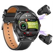 The New T95 Smart Watch With Earphones 1.52 Inch Ips 2 In 1Exercise Blood Pressure Blood Oxygen Message Reminder Smart Watch - Memoriex 