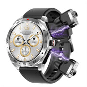 The New T95 Smart Watch With Earphones 1.52 Inch Ips 2 In 1Exercise Blood Pressure Blood Oxygen Message Reminder Smart Watch - Memoriex 