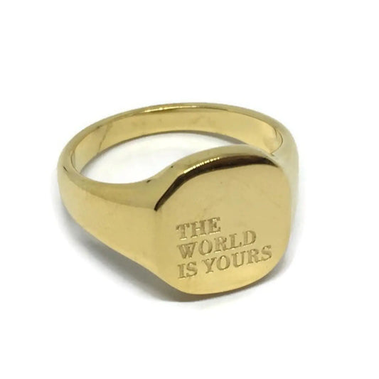 The World Is Yours Signet Ring-0