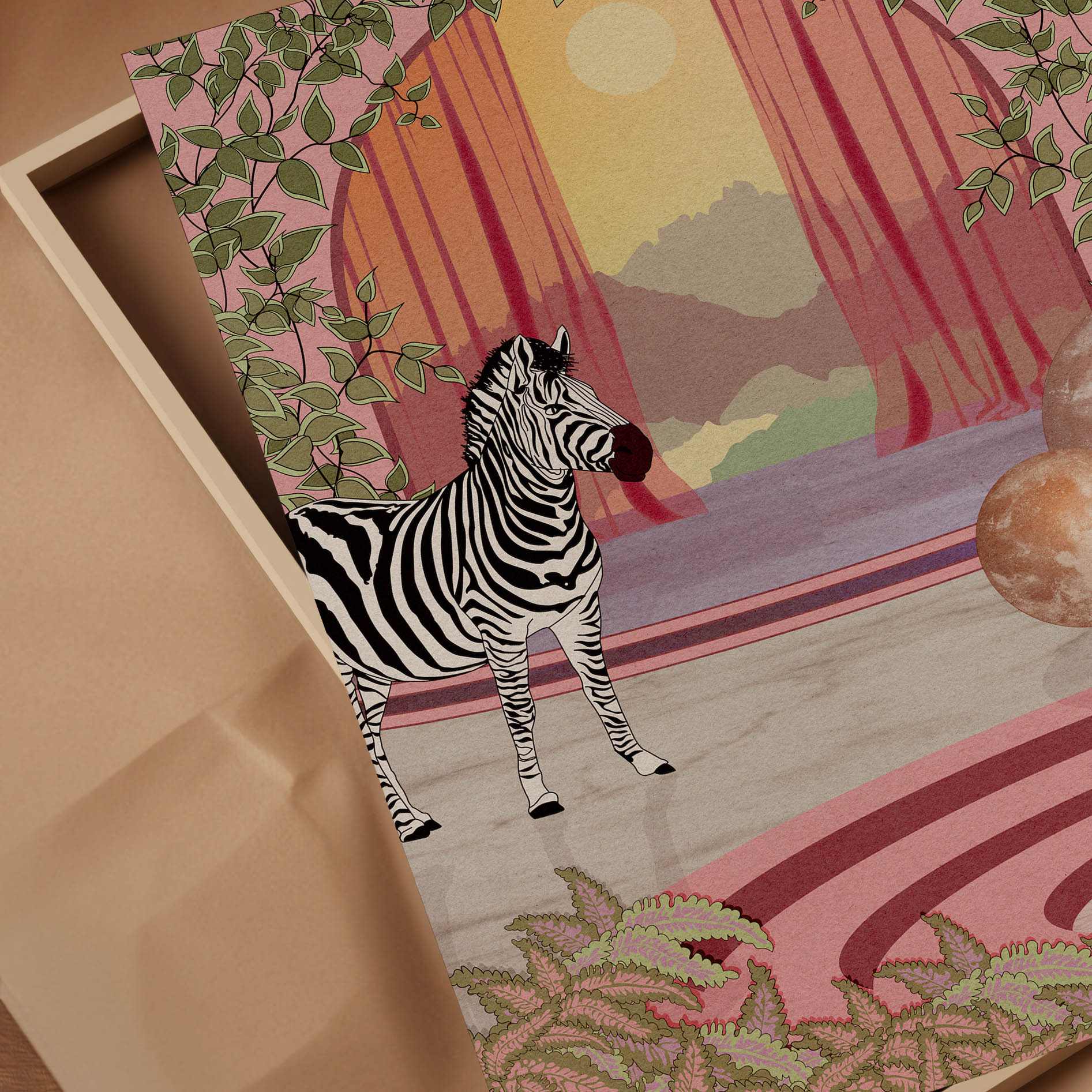 The Zebra Art Print-2