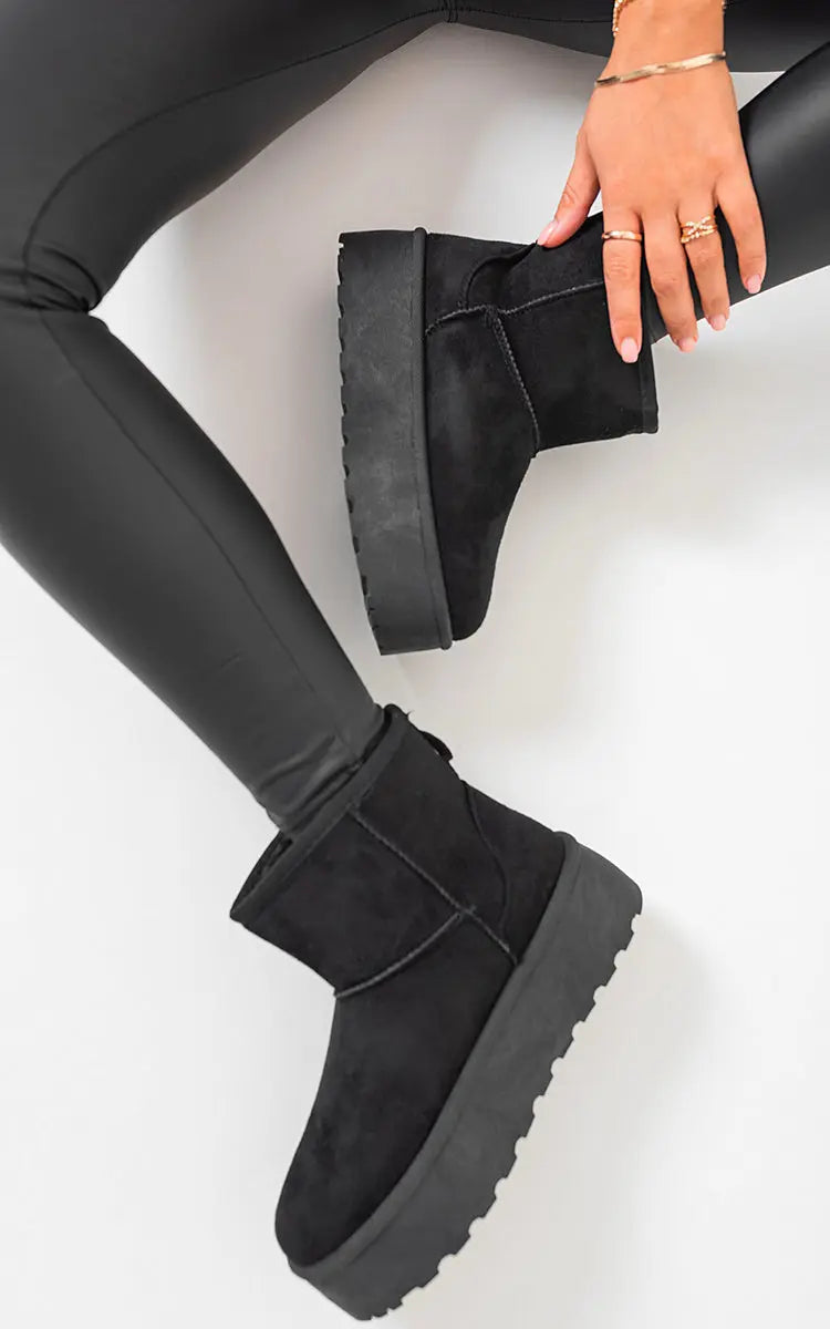 Thick Heel Platform Boots-3