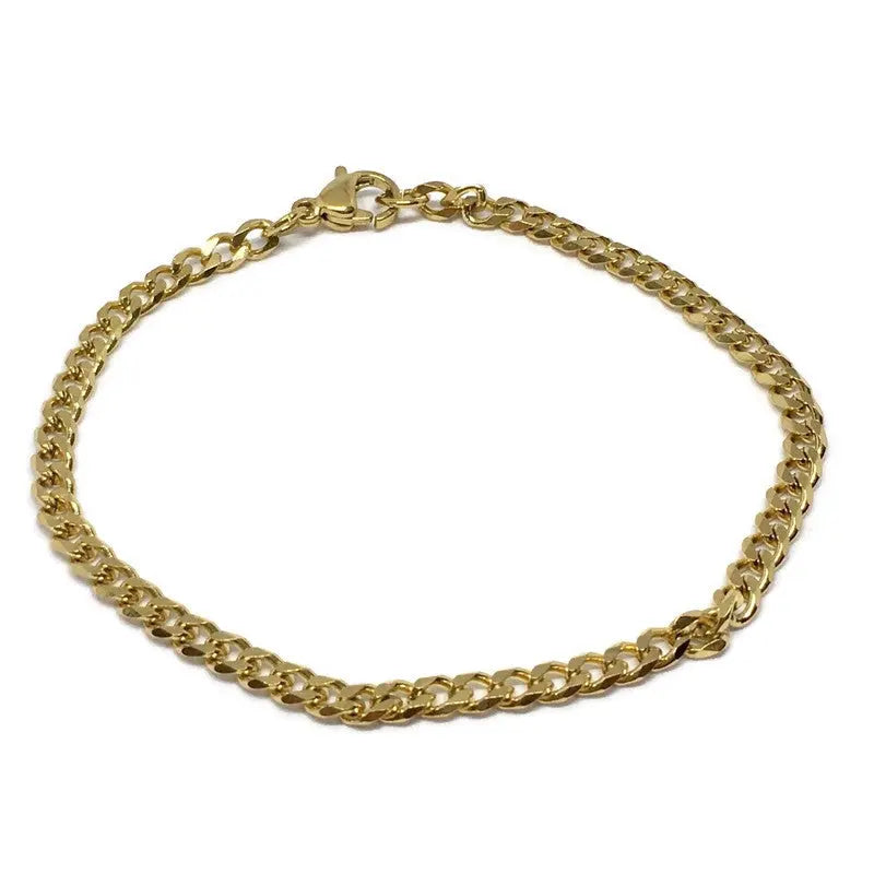 Thin Curb Chain Link Bracelet-1