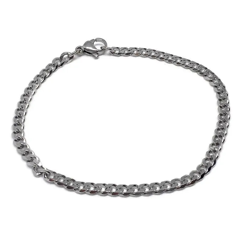 Thin Curb Chain Link Bracelet-2