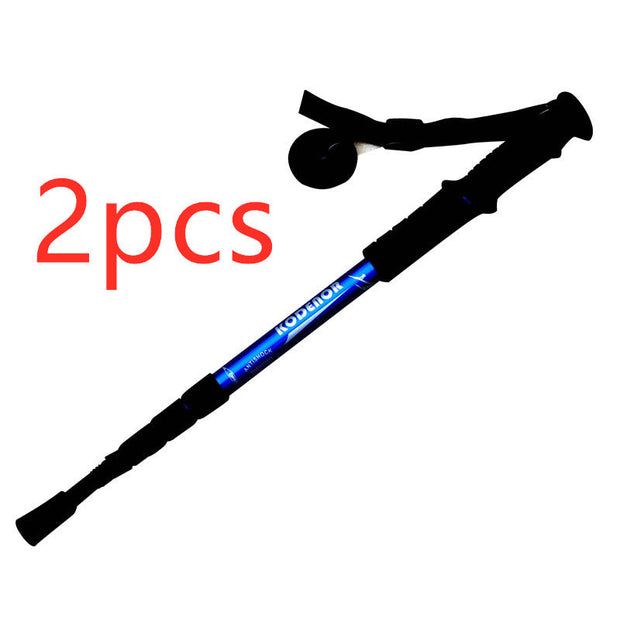Three-section Four-section Straight Handle T Curved Handle Cane Crutches Hiking Stick - Memoriex 