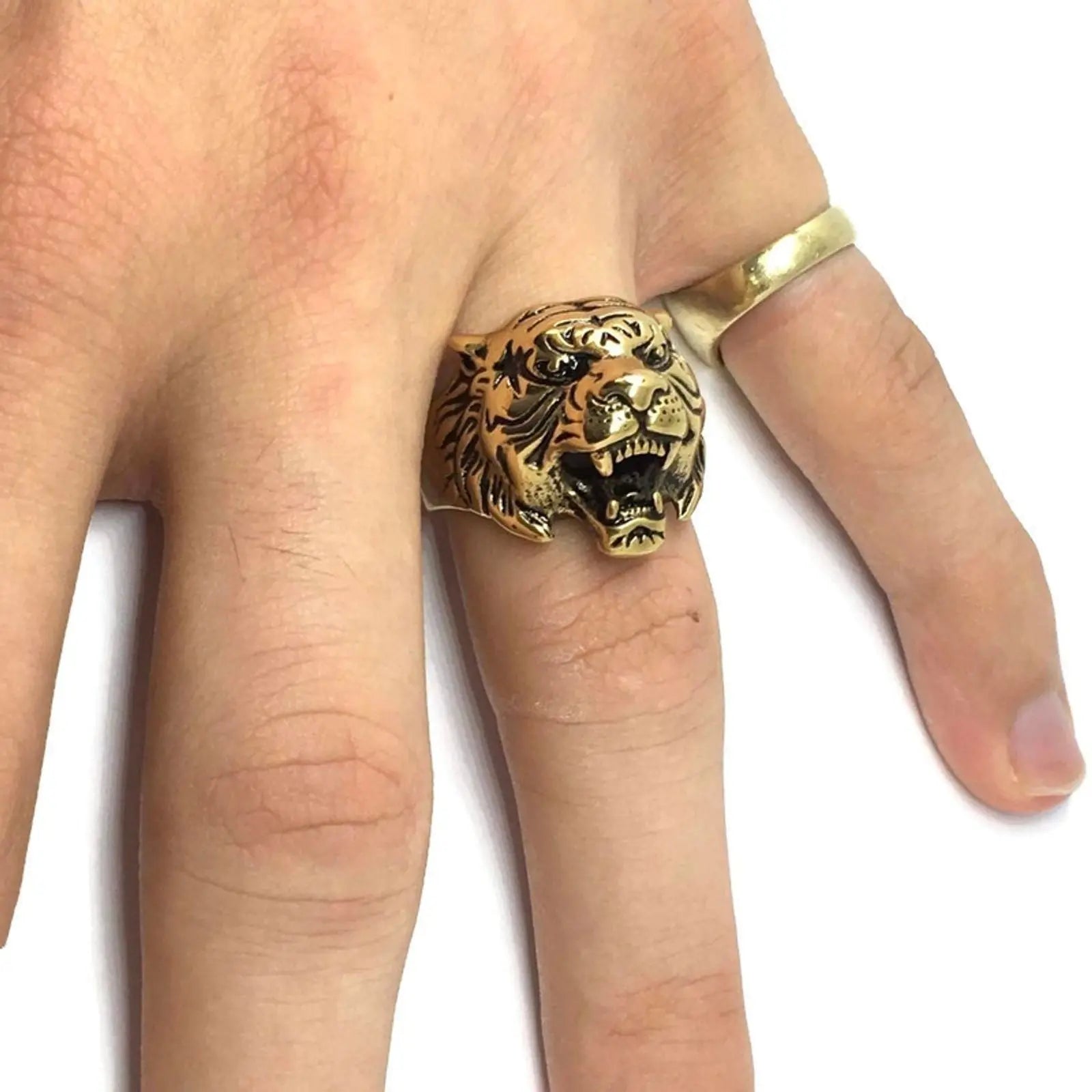 Tibetan Tiger Statement Ring-4