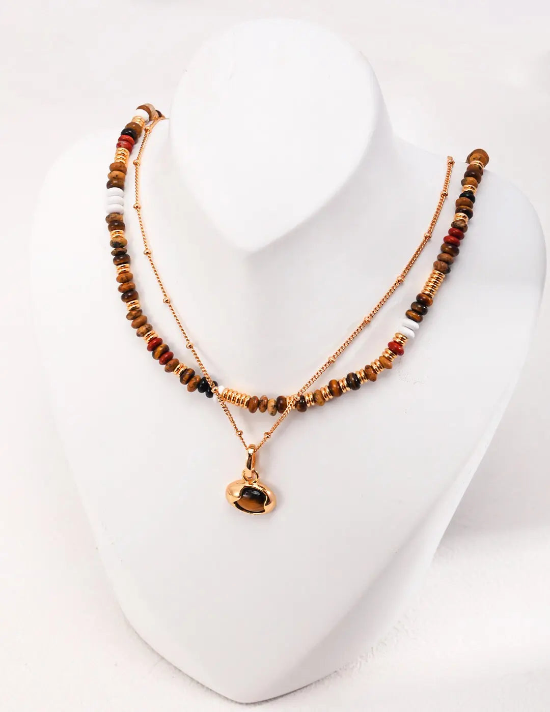 Tiger Eye Gemstone Beads Necklace - Memoriex