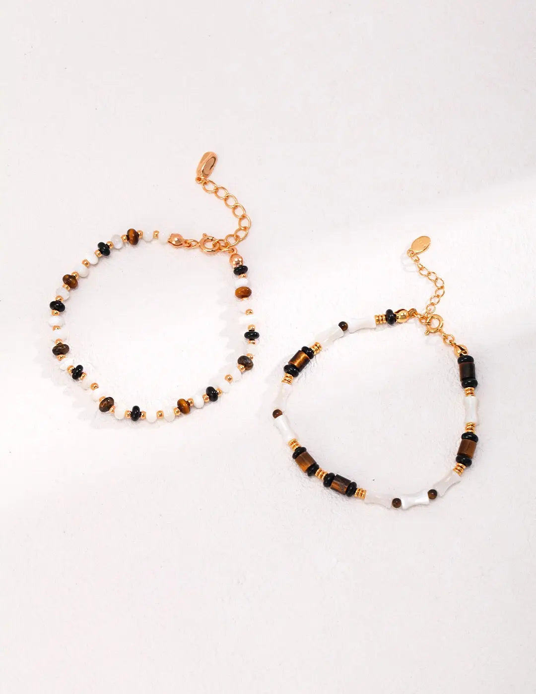 Tiger Eye Stone Mother Shell Bracelet-2