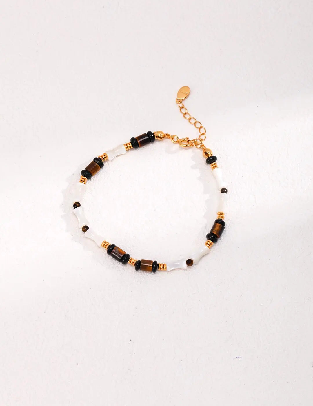 Tiger Eye Stone Mother Shell Bracelet - Memoriex