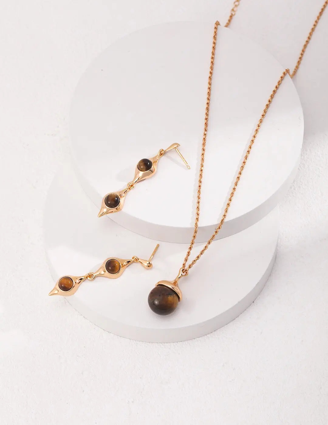 Tiger Eye's Ball Necklace-2