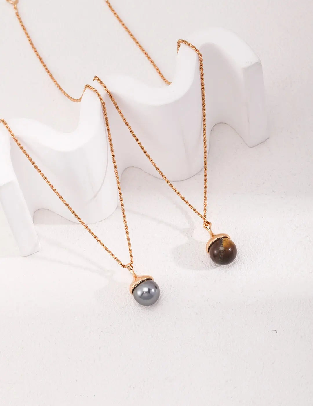 Tiger Eye's Ball Necklace-4