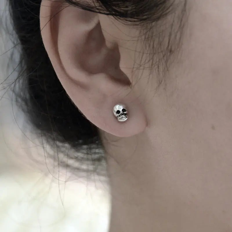 Tiny Skull Stud Earrings - Memoriex 